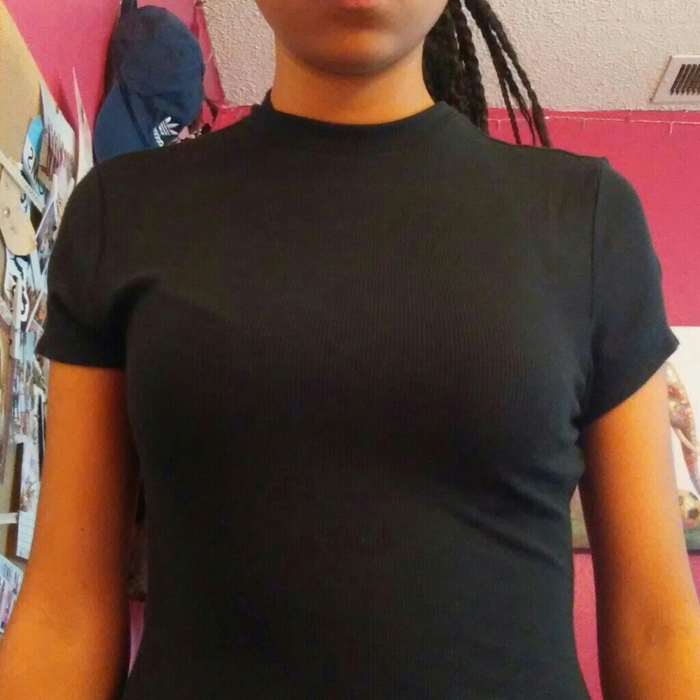 Black a bit above the knee dress